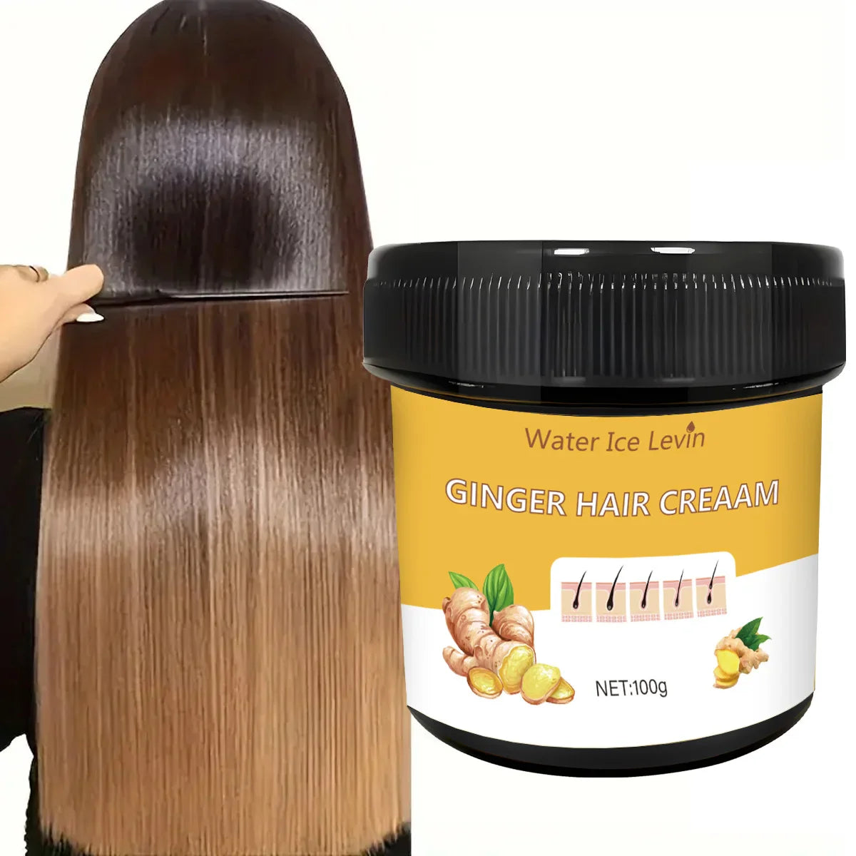 Ginger Scented Hair Mask – Moisturizing Scalp Massage for Strengthened Hair