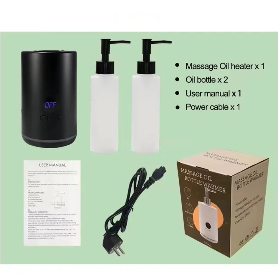 Massage Oil Warmer Lotion Heater – LED Display Timer