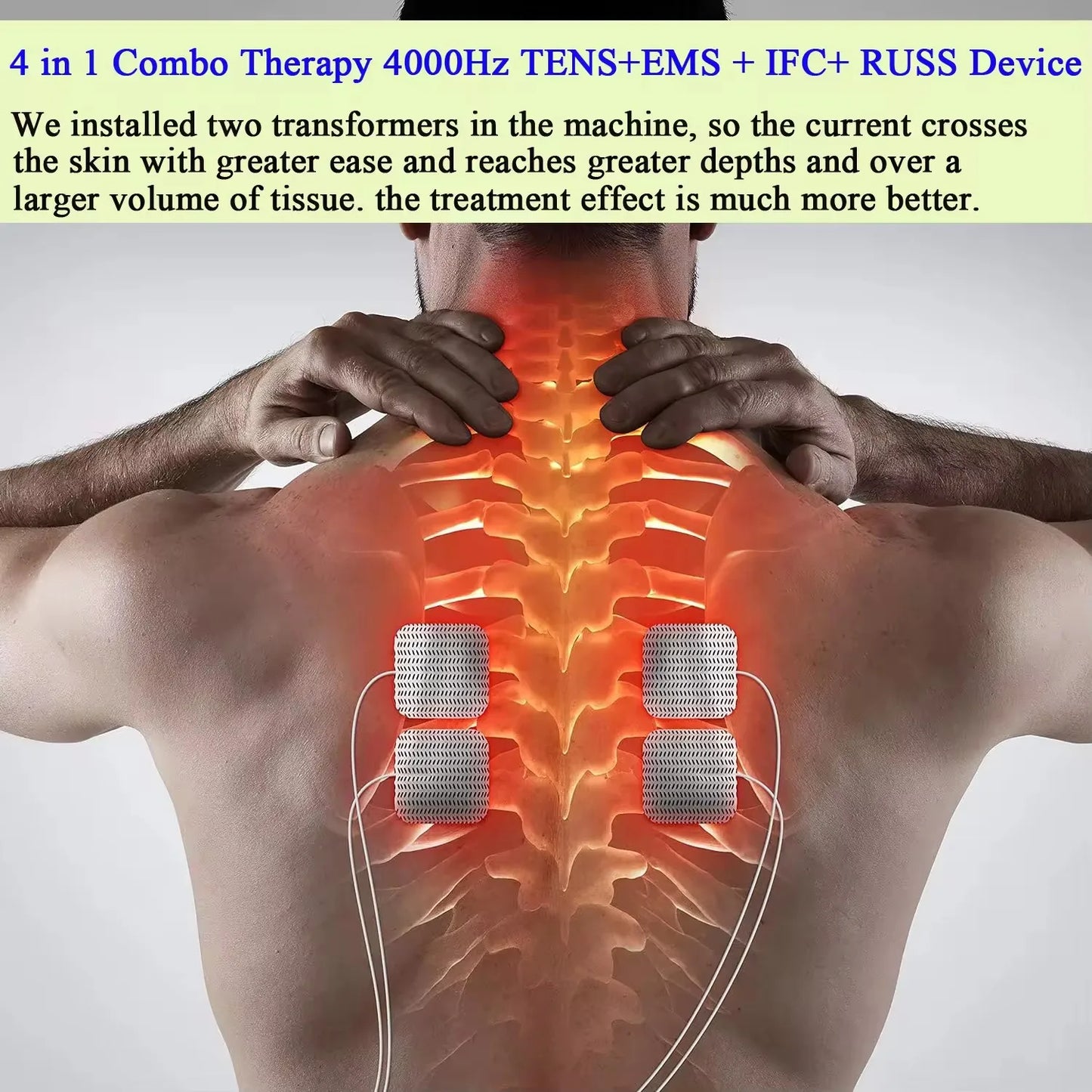 MARFLY 4-in-1 Electric Muscle Stimulator with 60 Massage Modes