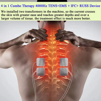 MARFLY 4-in-1 Electric Muscle Stimulator with 60 Massage Modes