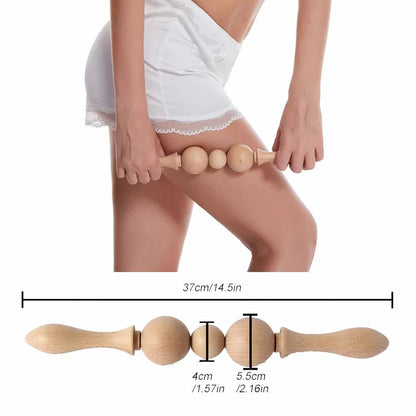 Wood Therapy Roller Gear Stick – High-Quality Natural Wood Massage Tool