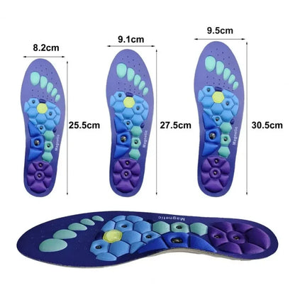 Massage Magnetic Insoles Shock Absorbing Gel Orthopedic