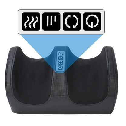 Heated Electric Foot Massager with Shiatsu Kneading, Deep Tissue Calf Massage