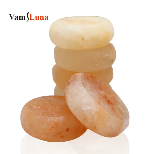 Round Massage Stone Pink Salt Crystal