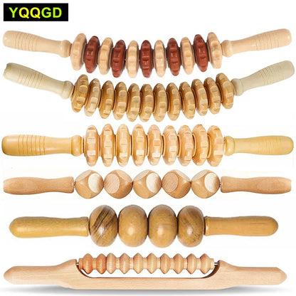 Wood Therapy Roller Gear Stick – High-Quality Natural Wood Massage Tool