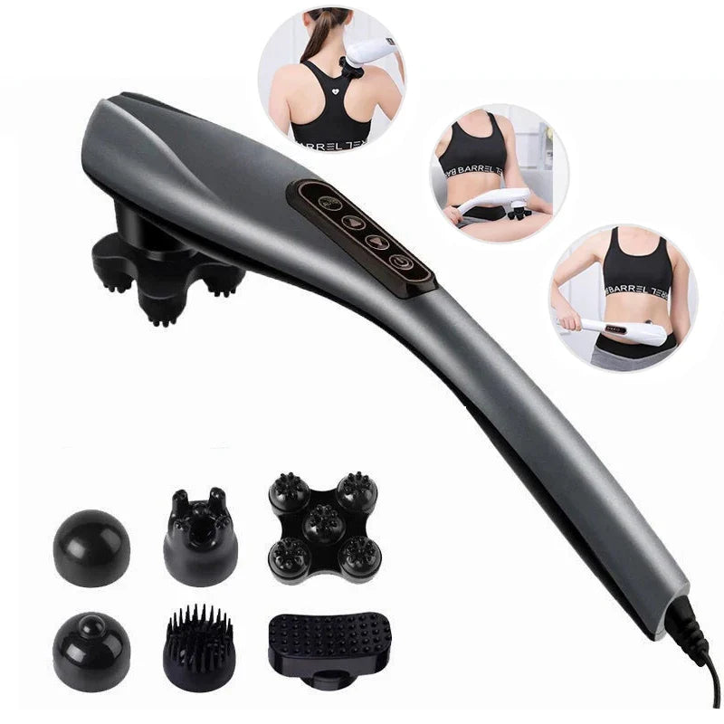 2025 NEW Electric Handheld Dolphin Massage Stick Shoulder Neck Tapping Cervical Spine Waist Legs Whole Body Meridian Relaxation – Back And Neck Relief