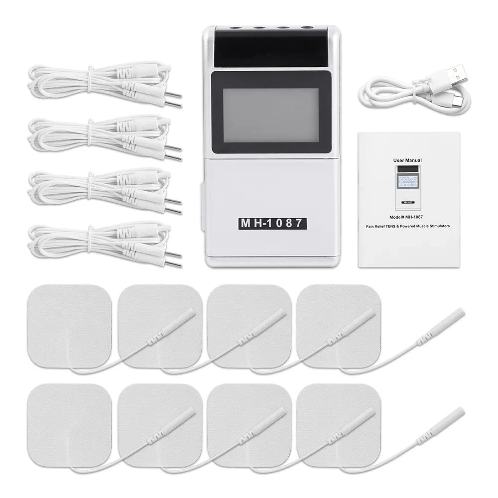 15 Modes EMS Muscle Stimulator Massager with 4 Output Channels