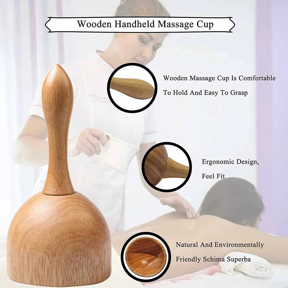 Wooden Handheld Massage Cup – Effective Anti-Cellulite Tool