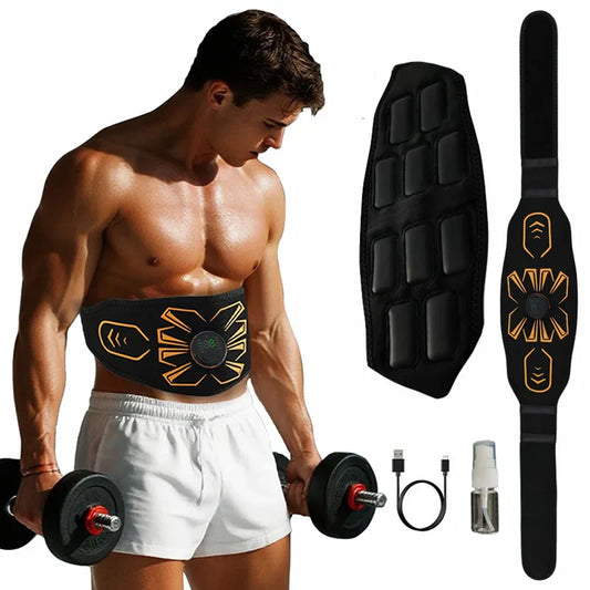 Abs Toning Belt EMS Muscle Toner with USB Recharge,