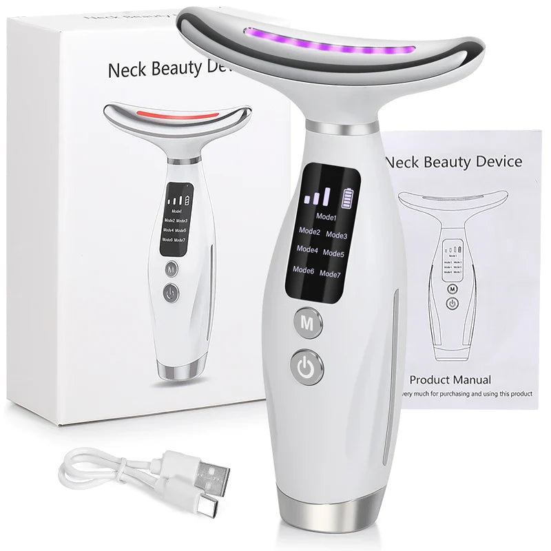 OIMG EMS Neck Face Lifting Massager with LED Photon Therapy