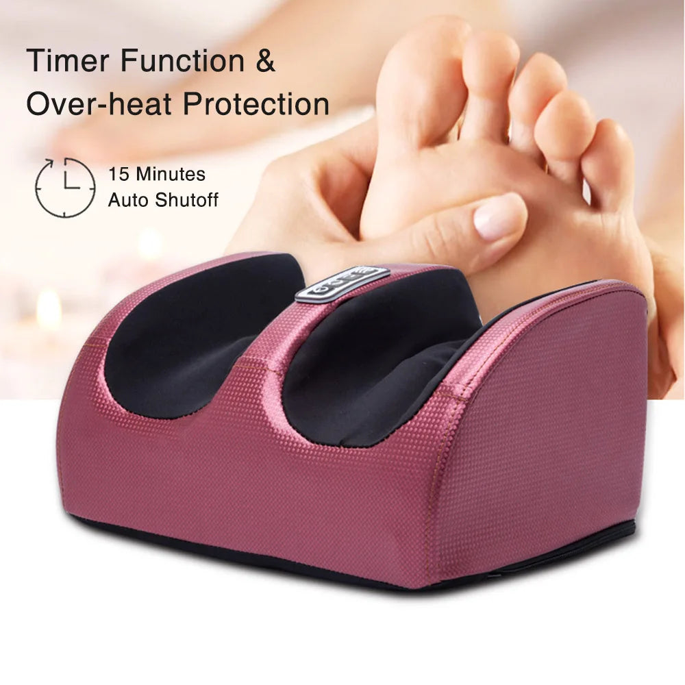 Electric Foot Massager with Heating, Shiatsu Kneading and Roller Massage