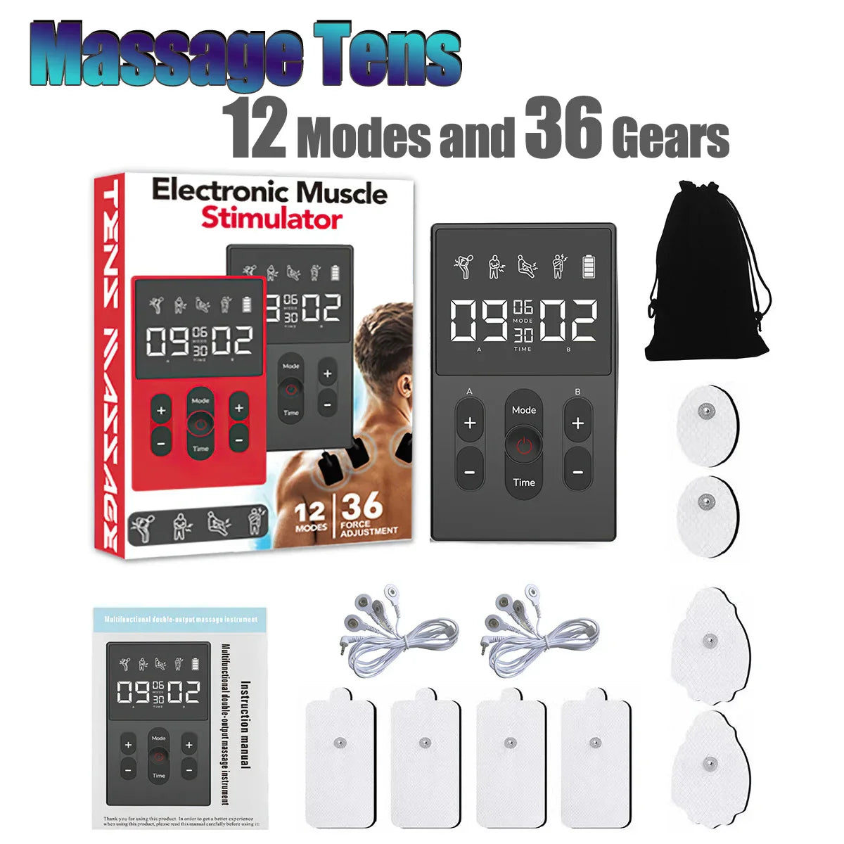 12MTENS – Portable TENS EMS Massager For Home Use Daily