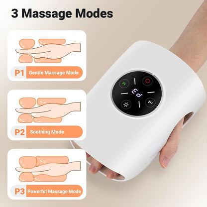Cordless Electric Hand Massager for Arthritis with Air Compression and Heat