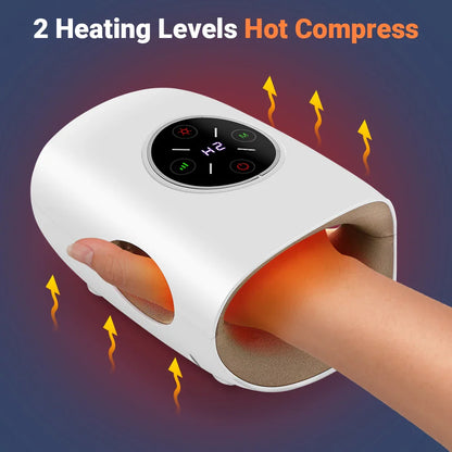 Electric Hand Massager with Air Compression, Heat Cordless for Arthritis Pain