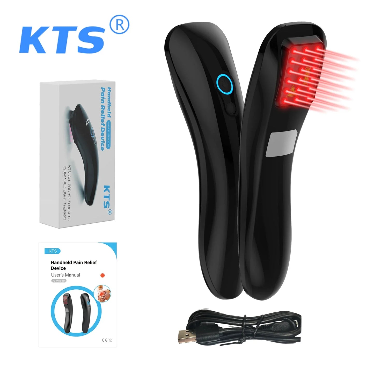 KTS 18x620nm Laser Therapy Device for Body Pain Relief LLLT Cold Laser Massager