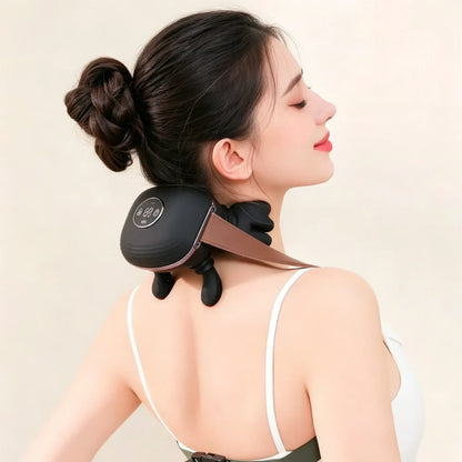 Wireless Heated Finger Massager for Neck, Shoulders, Trapezius Brushless Motor