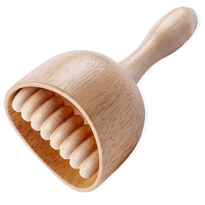 Wooden Therapy Cup with Roller – Natural Body Shaping Massage Tool