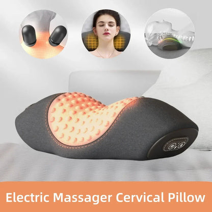 Electric Heating Massage Pillow Cervical Shiatsu Massager