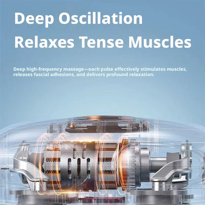 Portable Oscillating Massage Gun with Six Heads for Deep Tissue Muscle Relief at Home