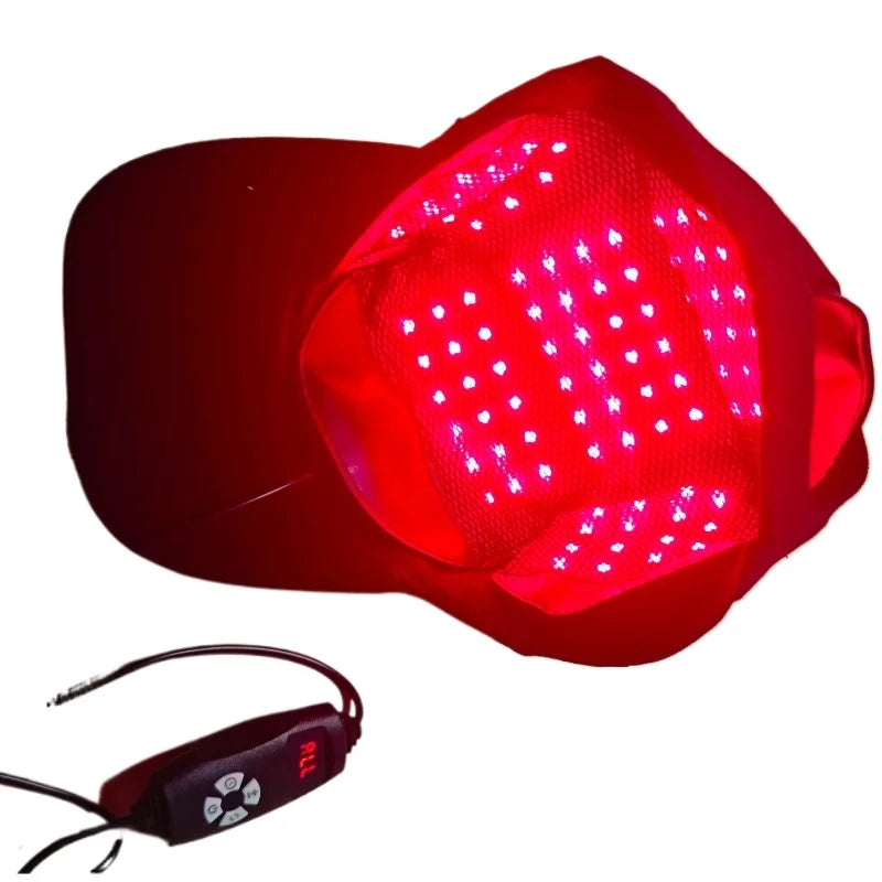 LED Hair Growth Cap Red Blue Light Therapy Scalp Massage