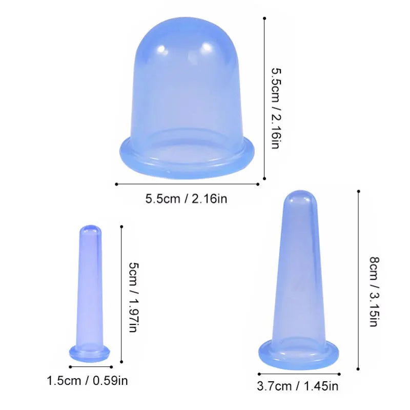 Silicone Facial Massage Cupping Set – Anti Cellulite