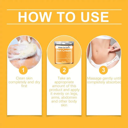 Water Ice Levin Massage Cream – Hot Compress for Tightening Abdominal Muscles