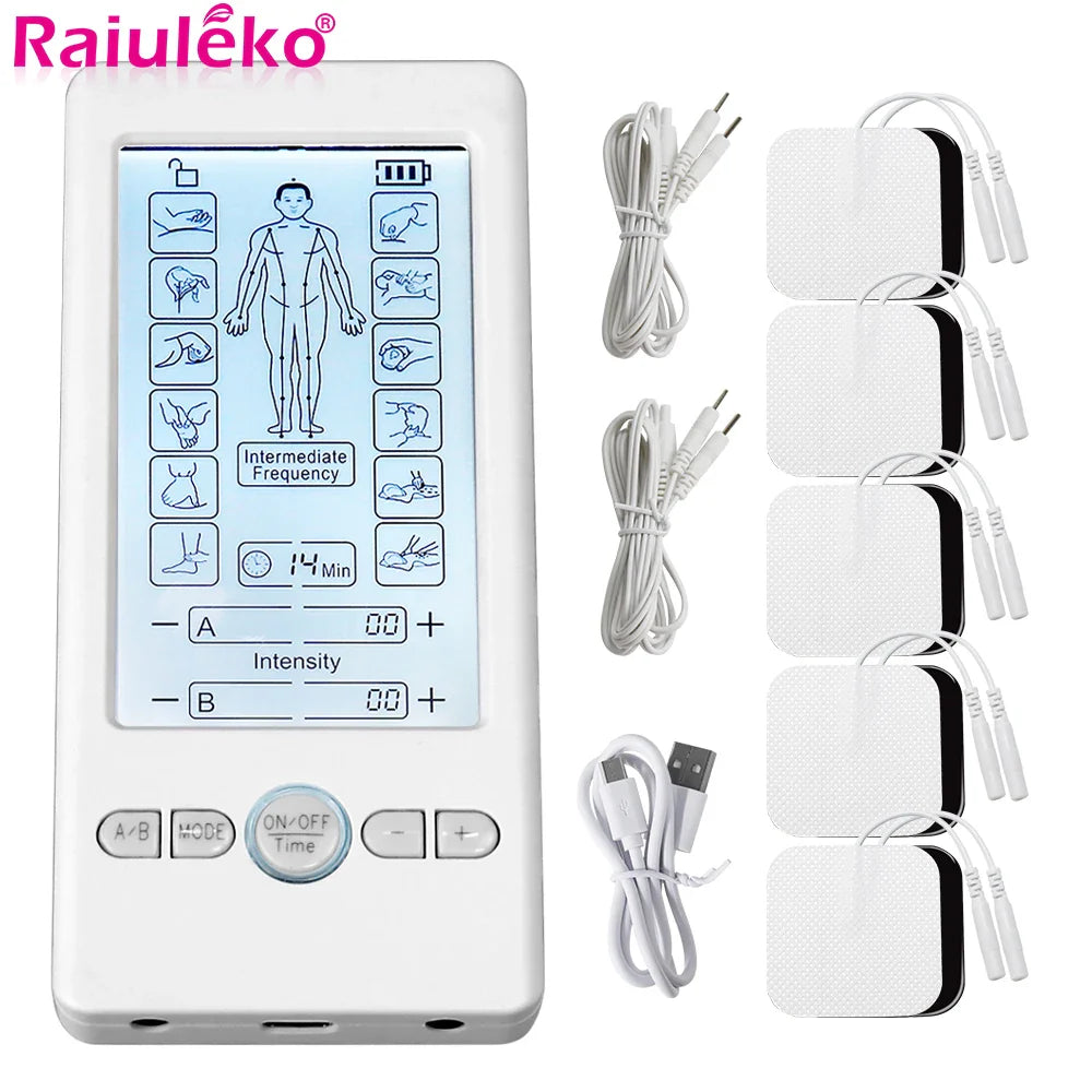 TENS EMS Muscle Stimulator, Portable Digital Pulse Massager for Physiotherapy