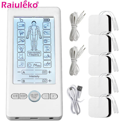TENS EMS Muscle Stimulator, Portable Digital Pulse Massager for Physiotherapy