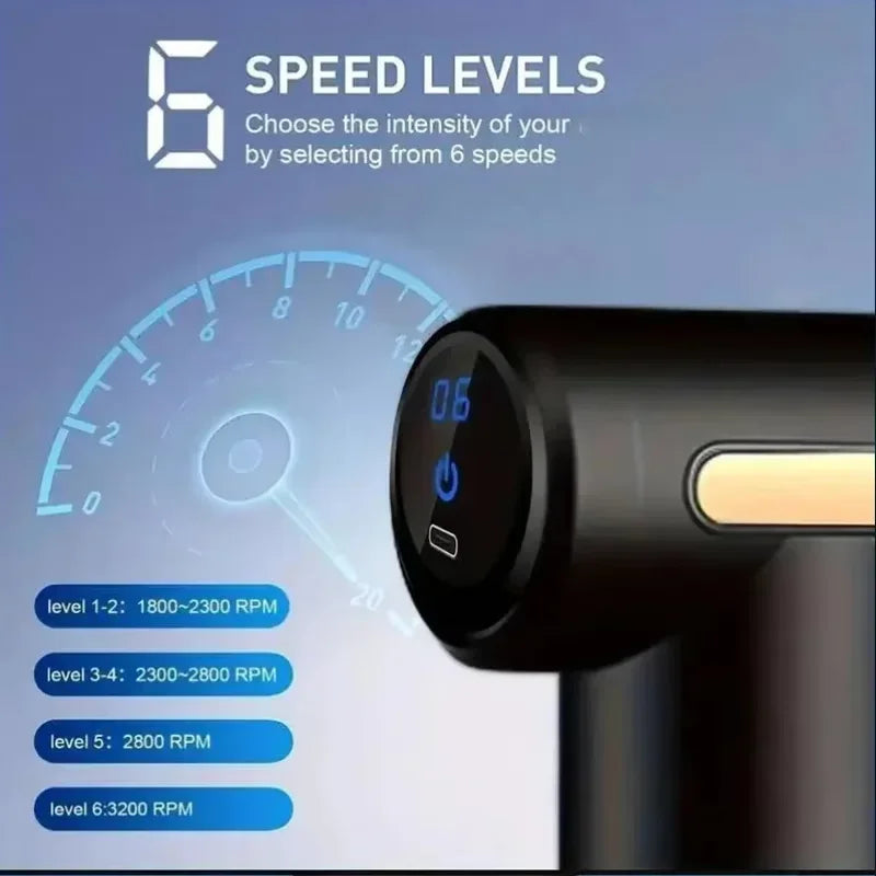 Fascial Massage Gun – Deep Tissue Relief with LED Touch Screen
