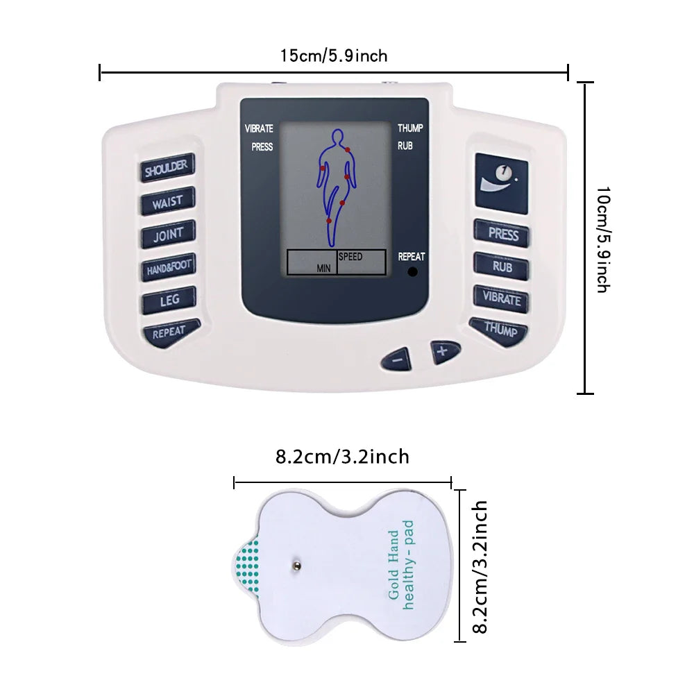 Electrostimulator Physiotherapy TENS EMS Massager with 12 Modes for Body