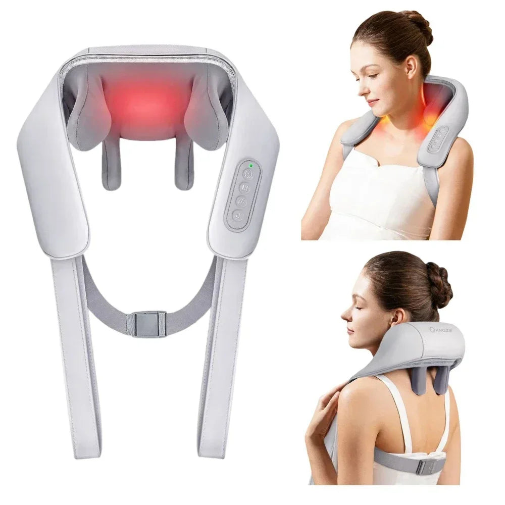P100 – Heated Shiatsu Neck Massage Wrap With Heat Therapy