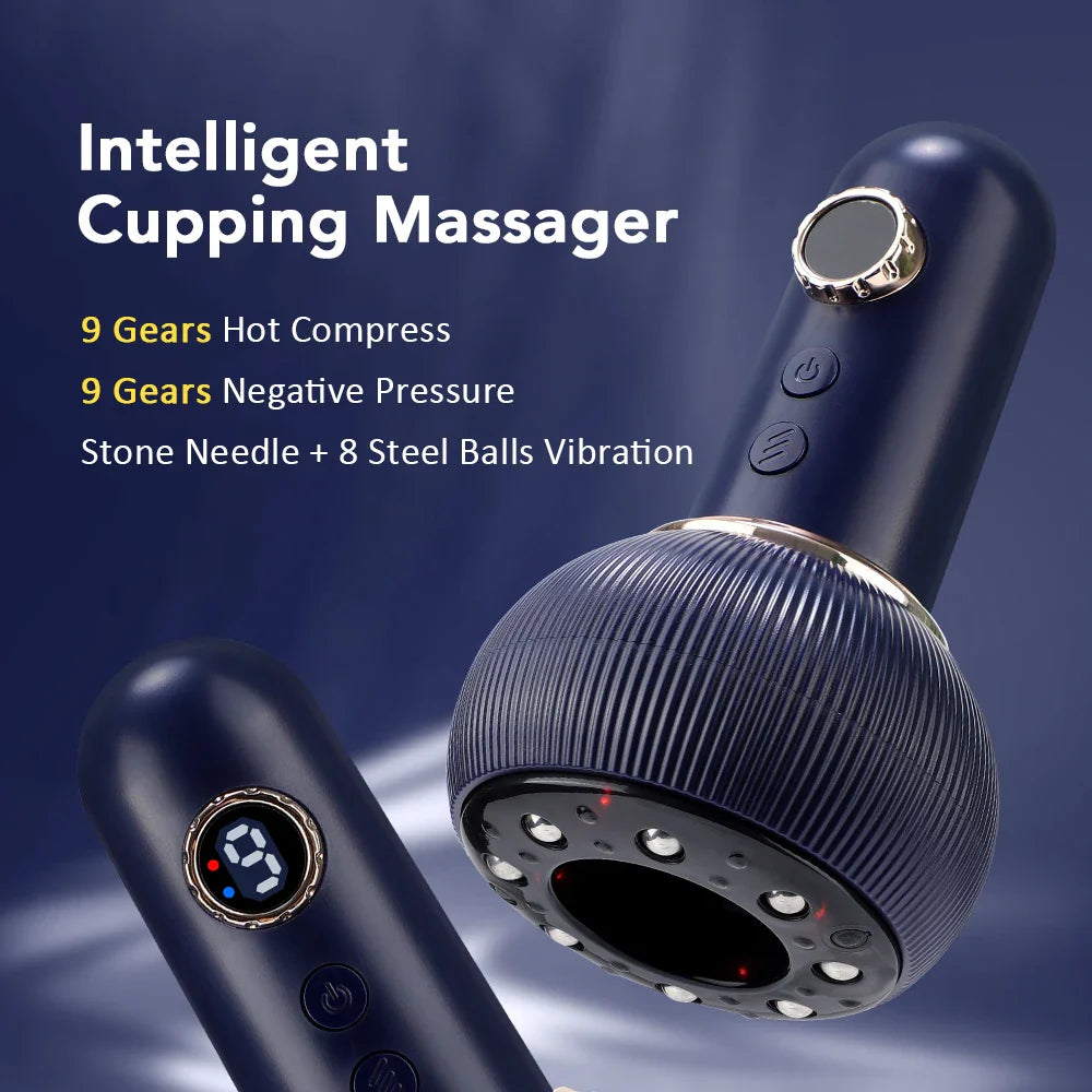 Electric Cupping Device Vacuum Massager – Red Light Therapy