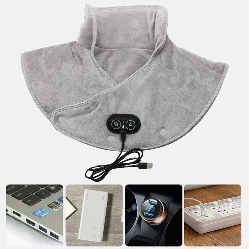 Electric Heating Shoulder Neck Pad Massager 3 Gear Shawl