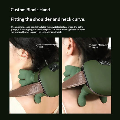 Portable Neck and Shoulder Kneading Massager with Wireless Heating
