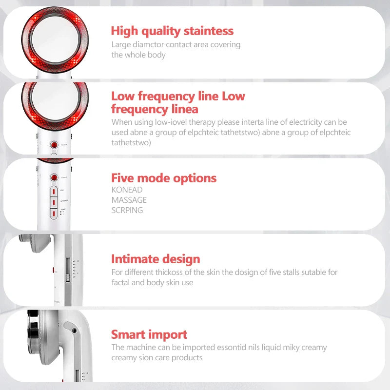 Kemetvov 3 In 1 EMS Infrared Ultrasonic Massager Slimming