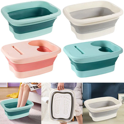 Foldable Foot Bath Bucket Massage Spa Soak Tub Portable