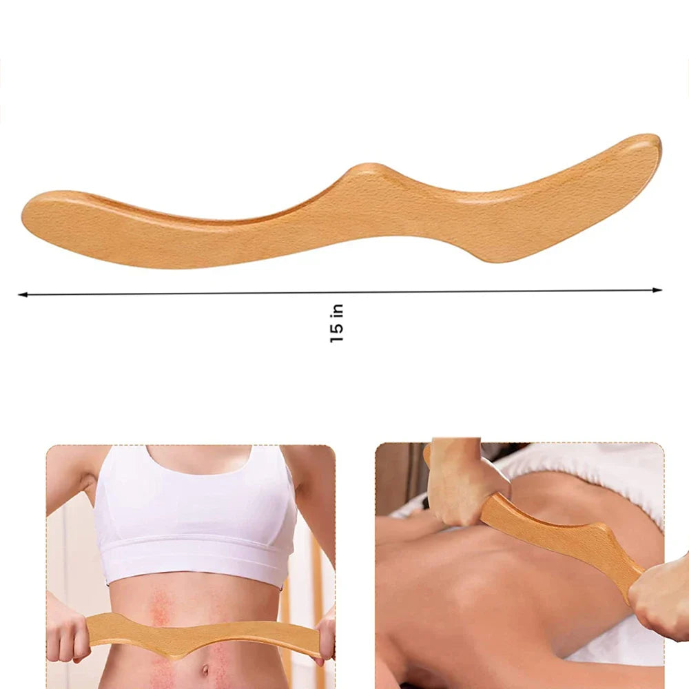 Wood Therapy Roller Gear Stick – High-Quality Natural Wood Massage Tool