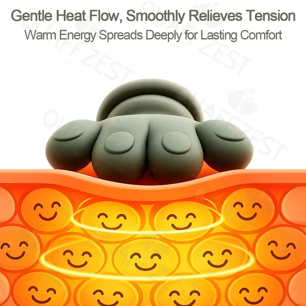 Portable Wireless Heated Neck and Shoulder Massager with Trapezius Kneading