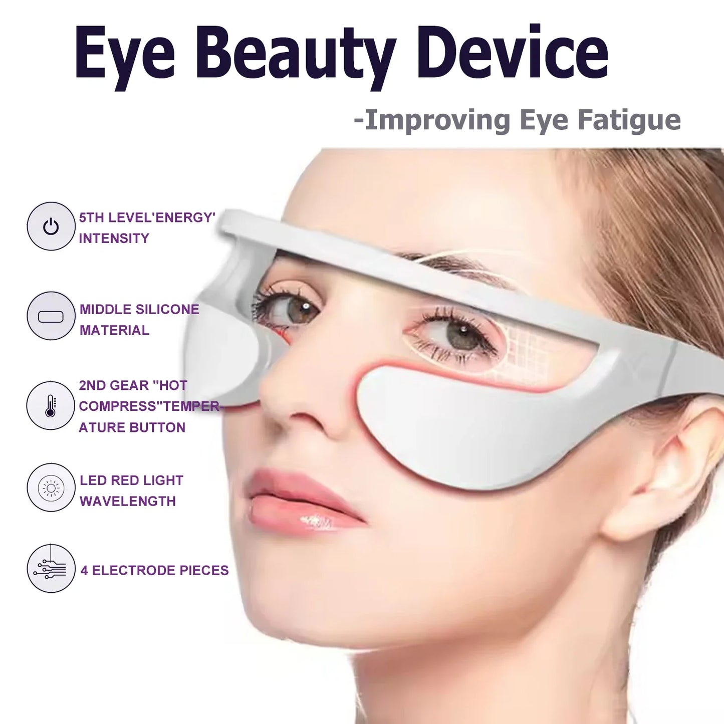 EMS Pulse Vibration Under-Eye Massager - Heated Relief