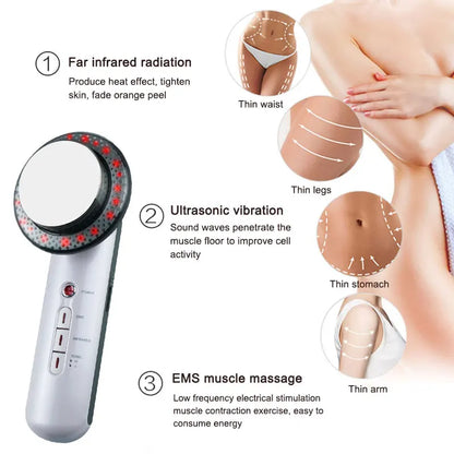 Ultrasound Cavitation EMS Face and Body Slimming Massager, Fat Burner