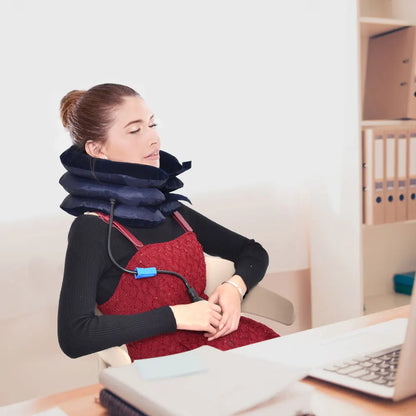 Inflatable Neck Traction Pillow Device