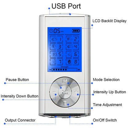 Monclique Tens Muscle Stimulator EMS Massage USB Charge
