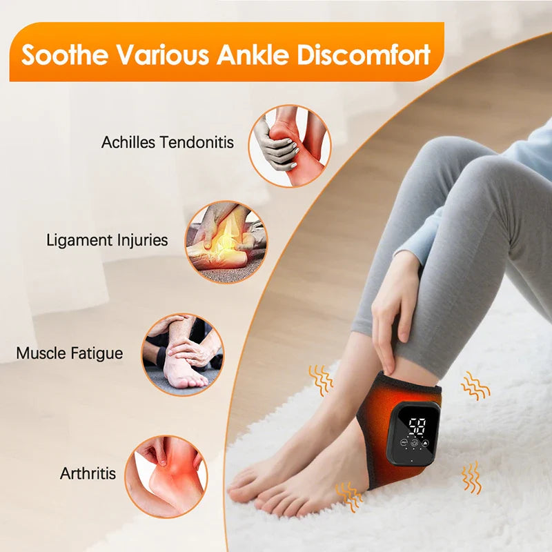 2PCS Foot Ankle Massager Hot Compress – Rechargeable Heat