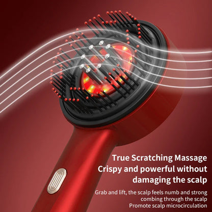 3 Modes Electric Vibration Massage Comb with Red Light for Hair Growth