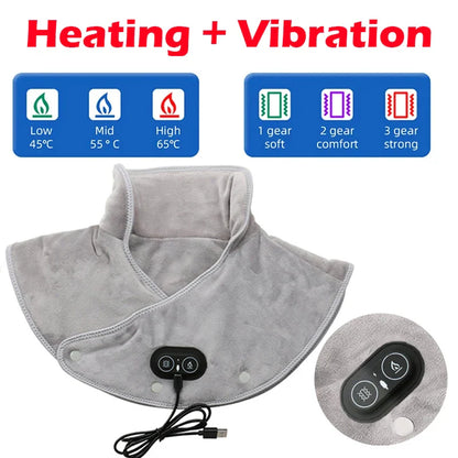 Electric Heating Shoulder Neck Pad Massager 3 Gear Shawl