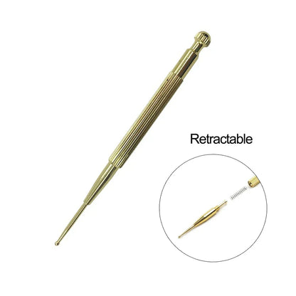 Brass Auriculotherapy Retractable Acupuncture Ear Probe Massager