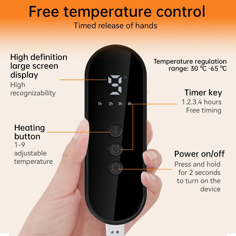 40x76cm Electric Heating Pad Massager – Lumbar Pain Relief