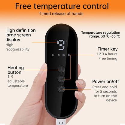 40x76cm Electric Heating Pad Massager – Lumbar Pain Relief