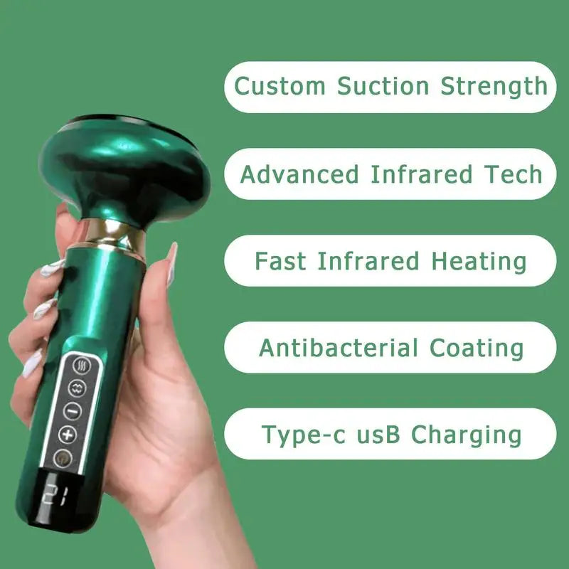 12-Level Adjustable Electric Cupping Massager for Body Slimming, Anti Cellulite