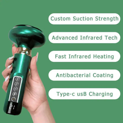 12-Level Adjustable Electric Cupping Massager for Body Slimming, Anti Cellulite